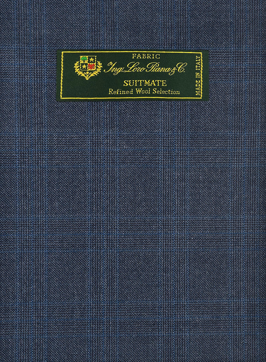 Loro Piana Suitmate Blue Tartan Pants - StudioSuits