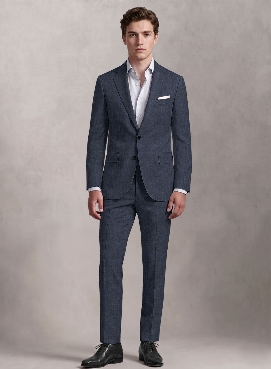 Loro Piana Suitmate Blue Tartan Suit - StudioSuits