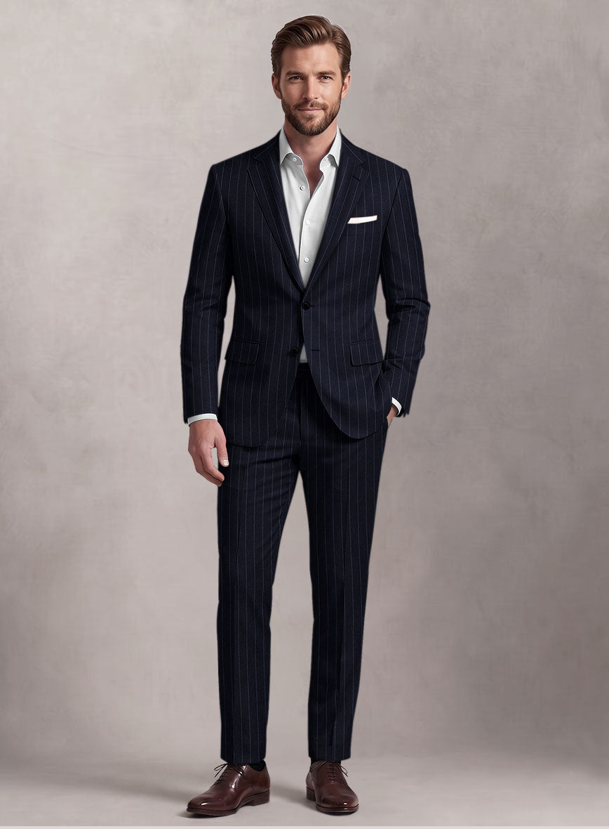 Loro Piana Suitmate Bold Blue Stripe Suit - StudioSuits