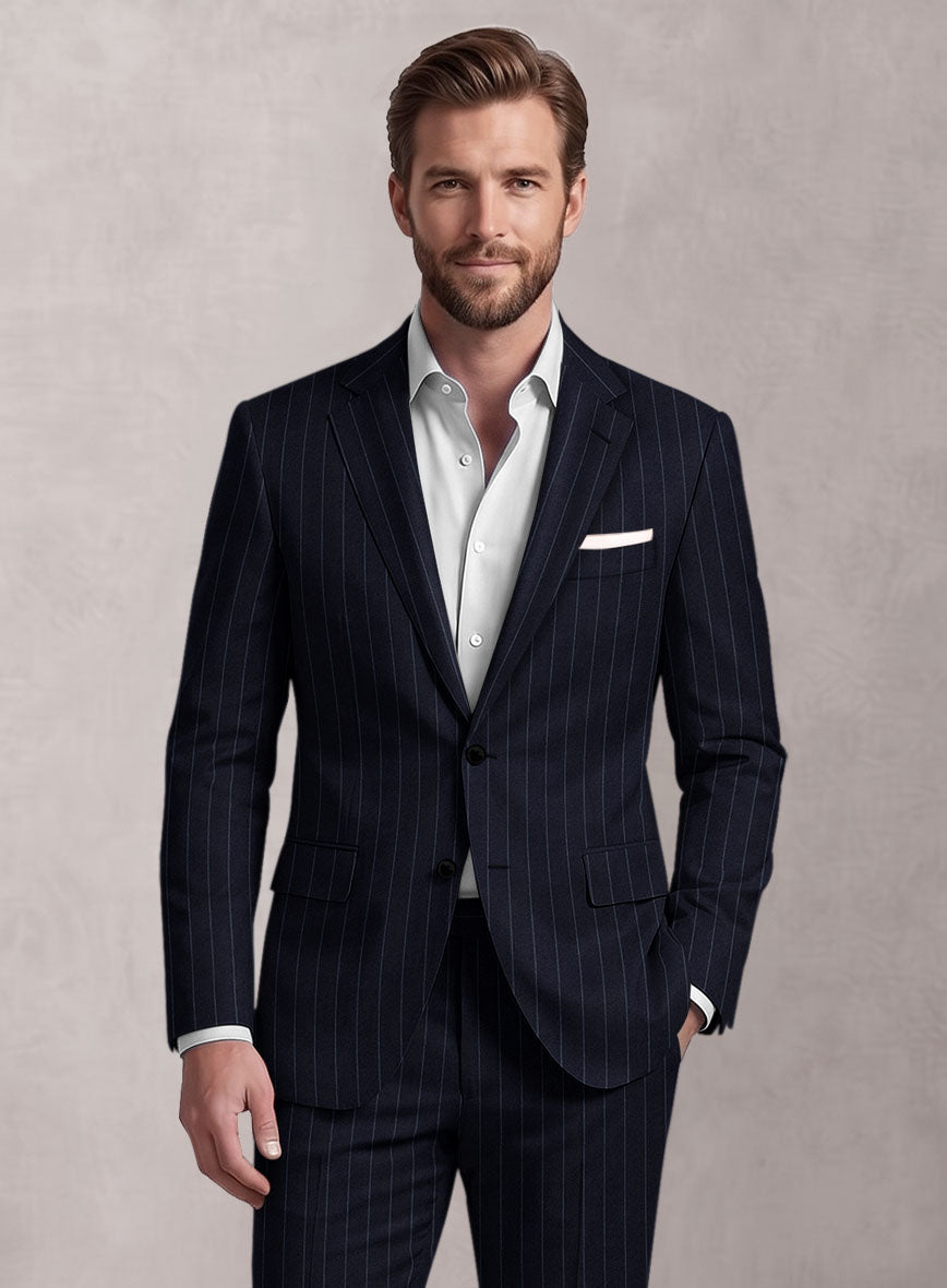 Loro Piana Suitmate Bold Blue Stripe Suit - StudioSuits