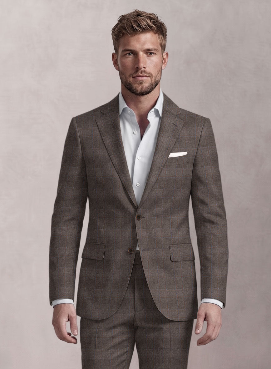 Loro Piana Suitmate Brown Tartan Jacket - StudioSuits