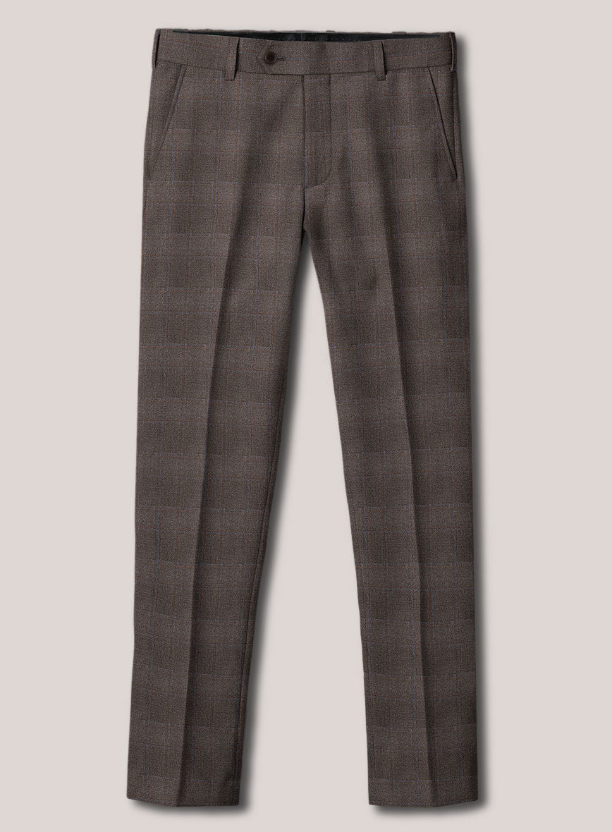 Loro Piana Suitmate Brown Tartan Pants - StudioSuits