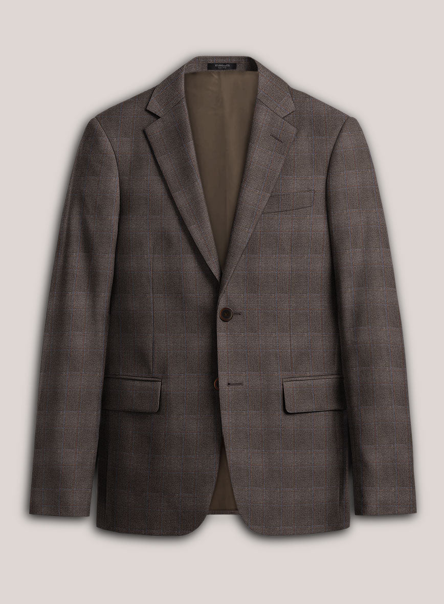 Loro Piana Suitmate Brown Tartan Jacket - StudioSuits