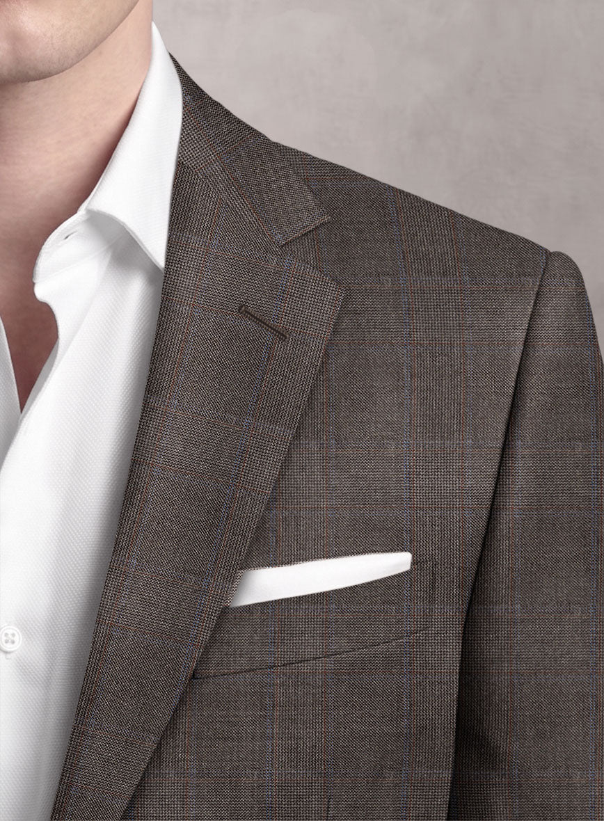 Loro Piana Suitmate Brown Tartan Jacket - StudioSuits
