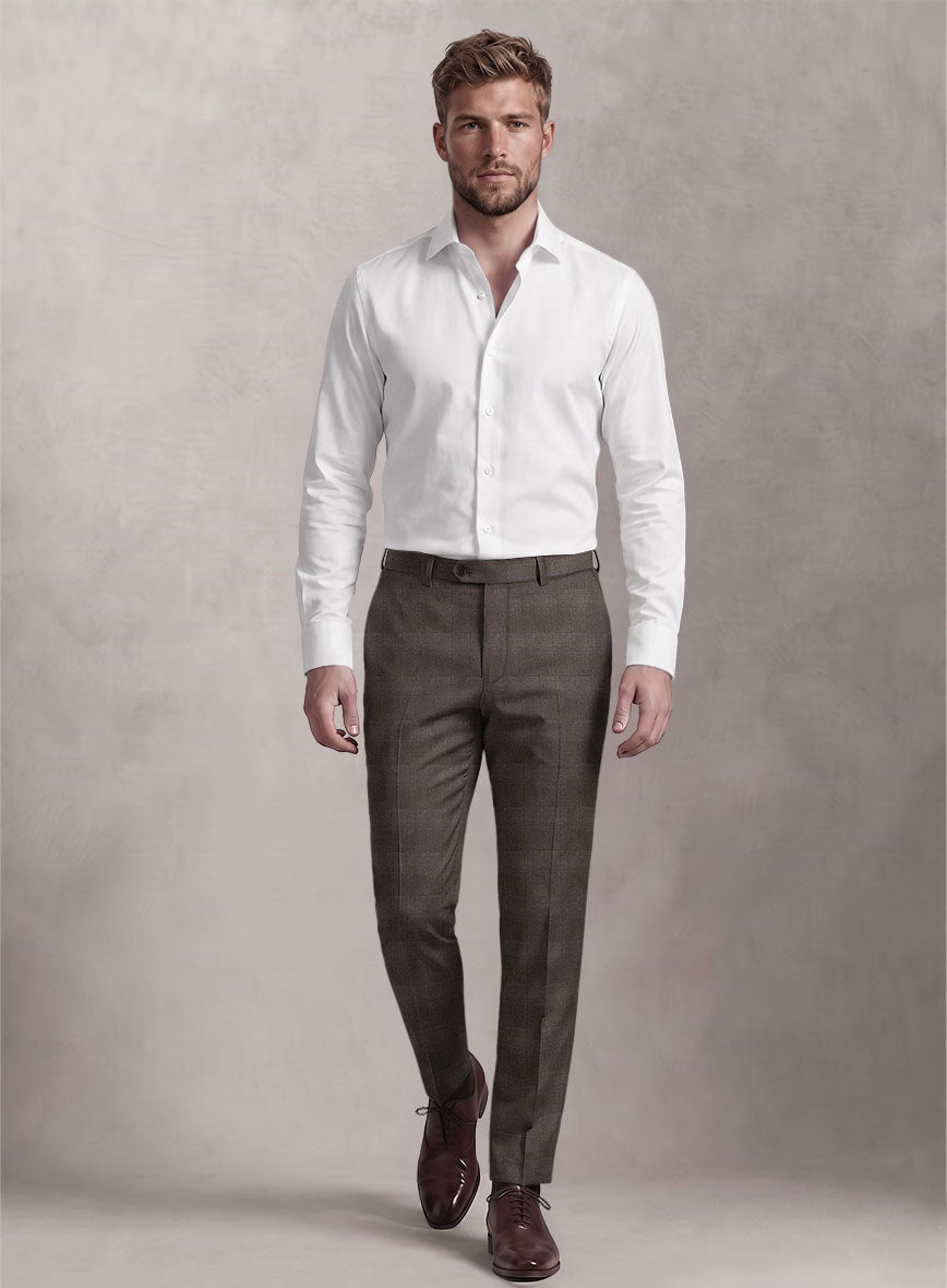 Loro Piana Suitmate Brown Tartan Pants - StudioSuits