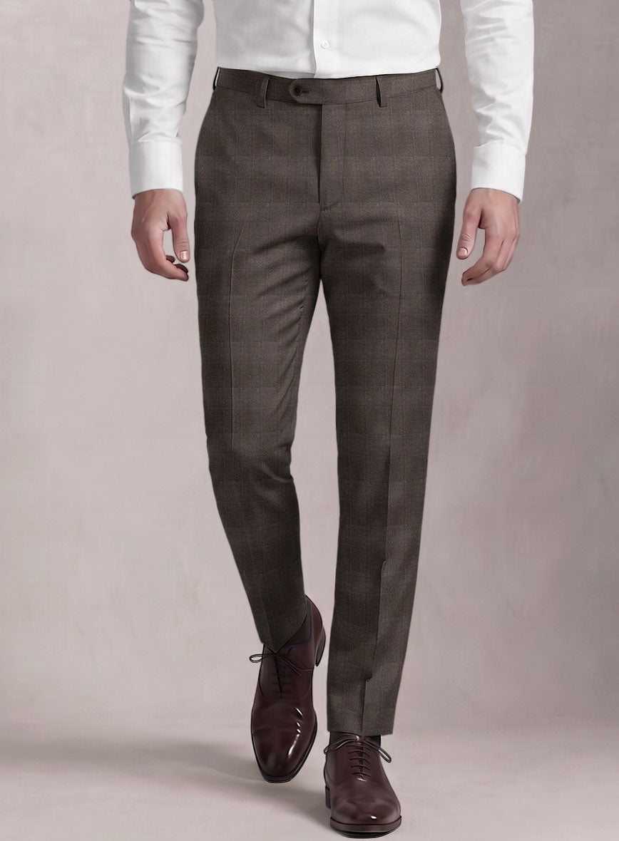 Loro Piana Suitmate Brown Tartan Pants - StudioSuits