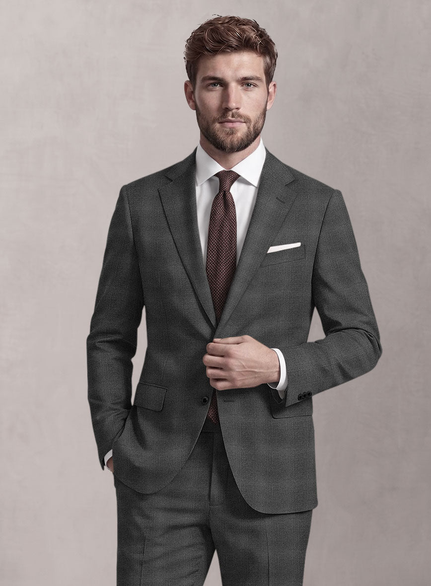 Loro Piana Suitmate Charcoal Glen Jacket - StudioSuits