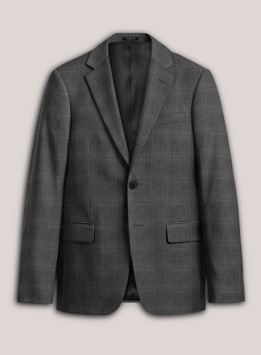 Loro Piana Suitmate Charcoal Glen Jacket - StudioSuits
