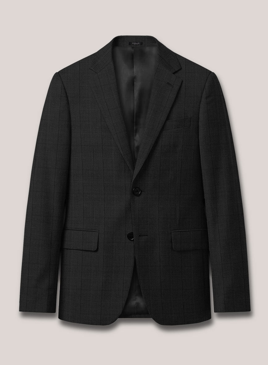 Loro Piana Suitmate Charcoal Gray Check Jacket - StudioSuits