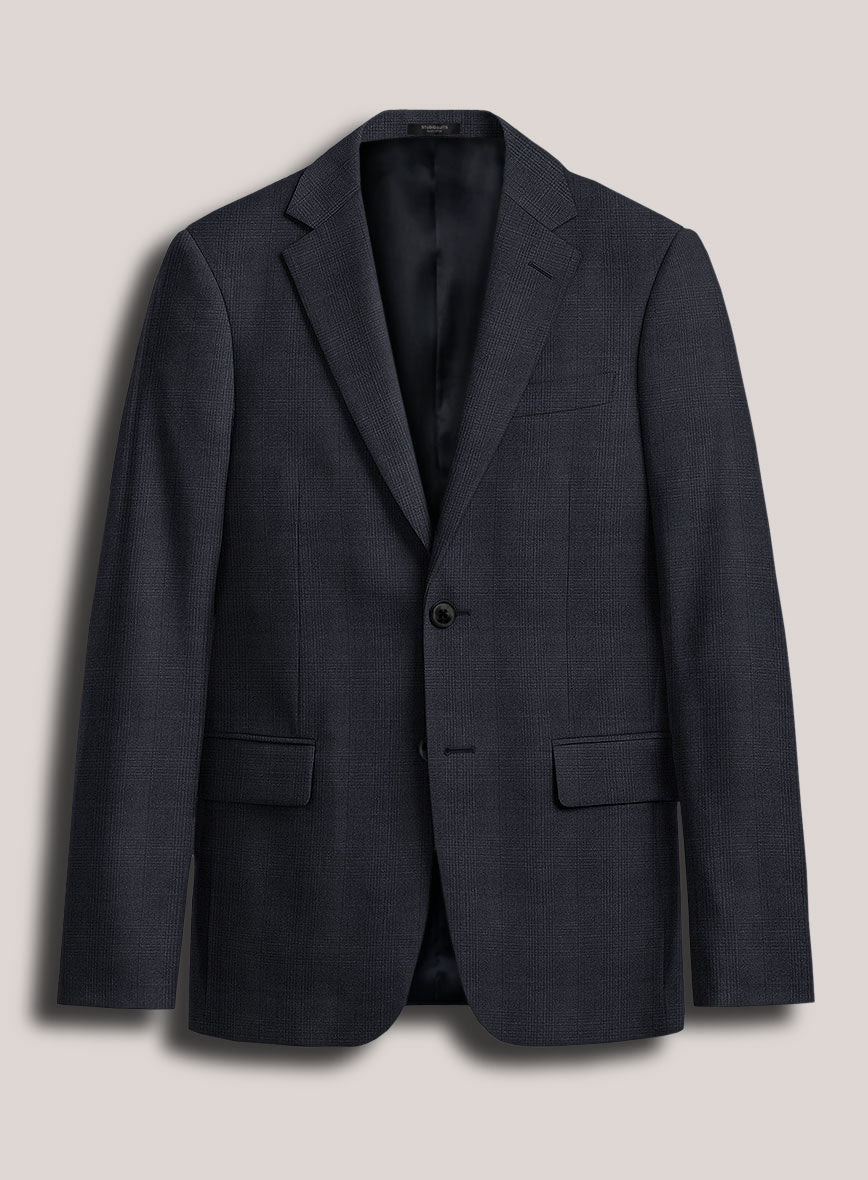 Loro Piana Suitmate Dark Blue Check Jacket - StudioSuits