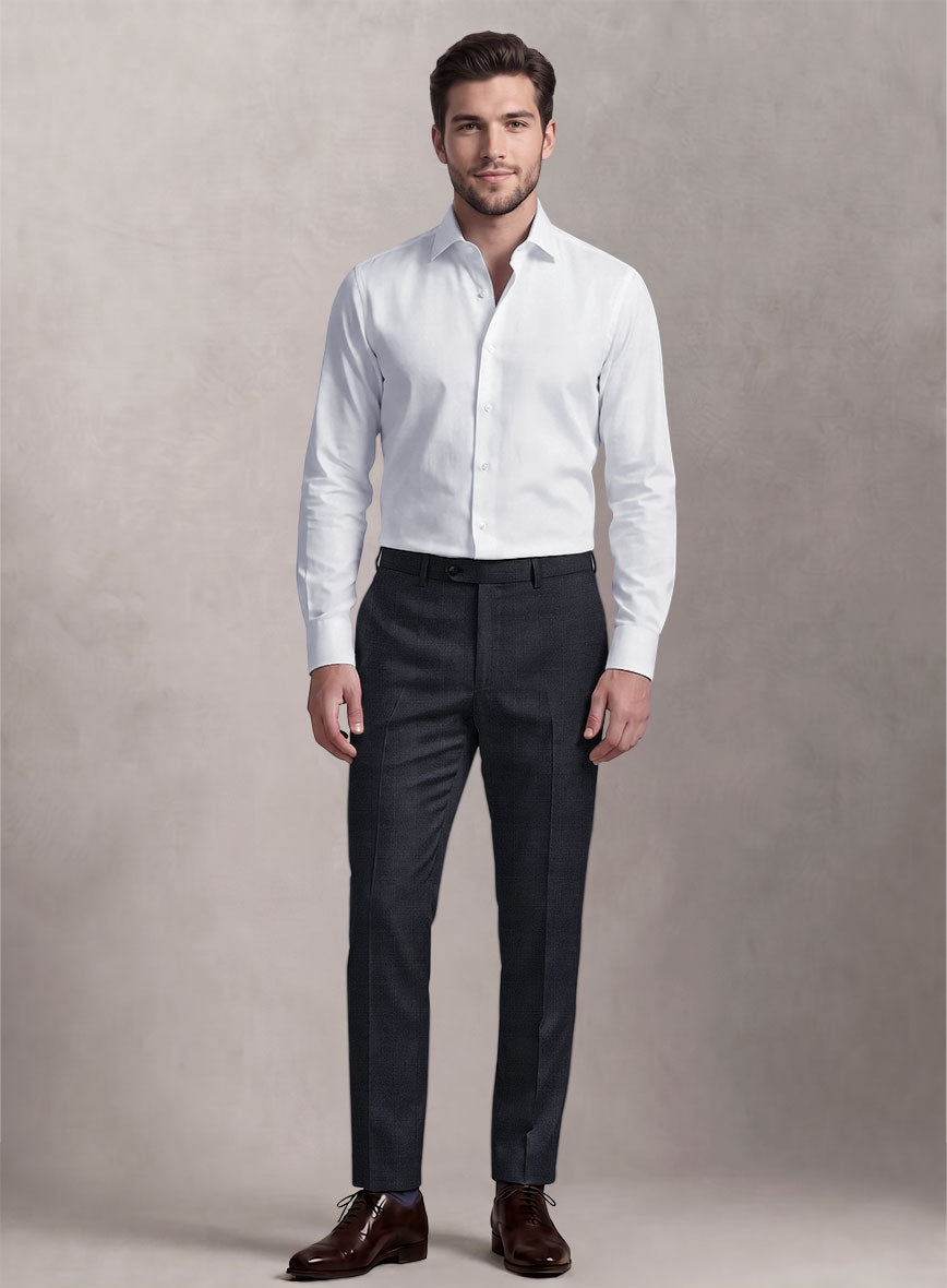 Loro Piana Suitmate Dark Blue Check Pants - StudioSuits