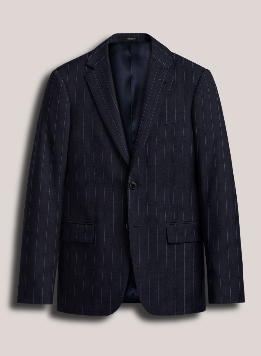 Loro Piana Suitmate Deep Blue Stripe Jacket - StudioSuits