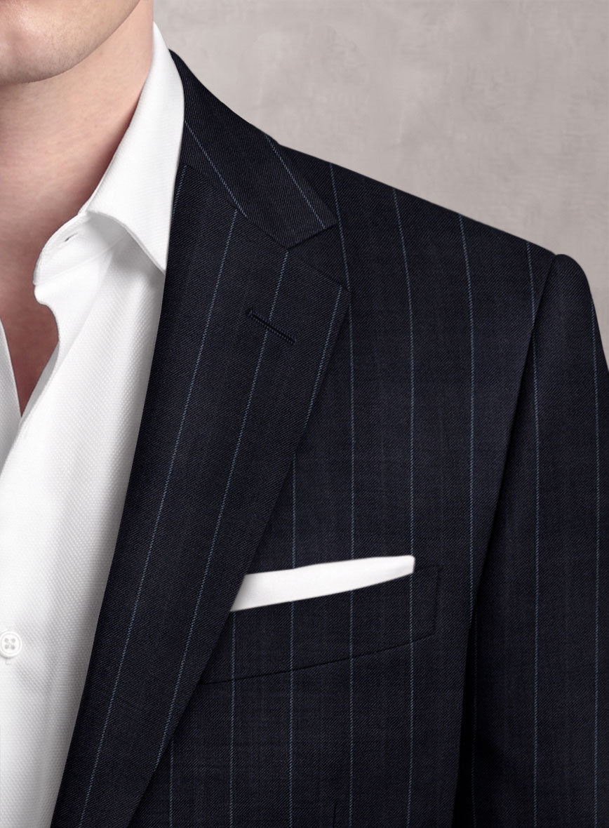 Loro Piana Suitmate Deep Blue Stripe Jacket - StudioSuits