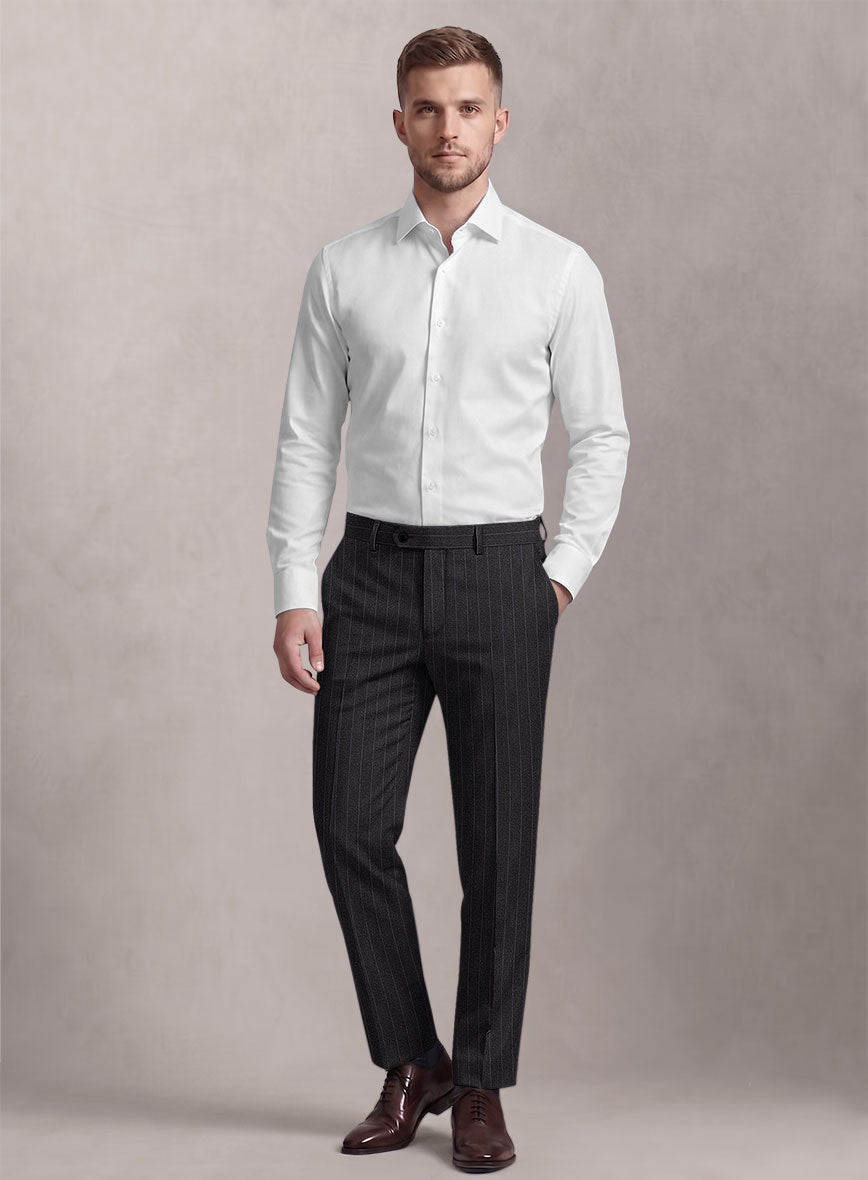 Loro Piana Suitmate Flint Gray Stripe Suit - StudioSuits