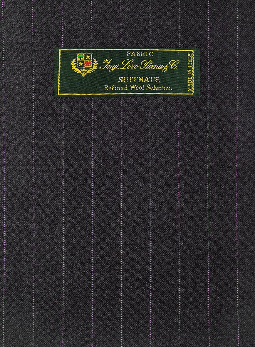Loro Piana Suitmate Flint Gray Stripe Suit - StudioSuits