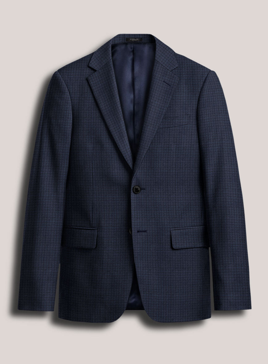 Loro Piana Suitmate Gingham Blue Check Jacket - StudioSuits