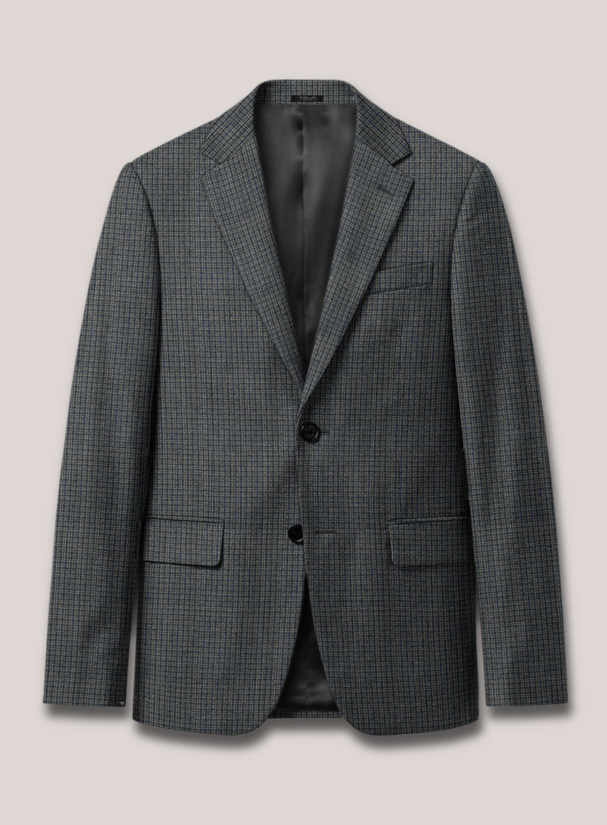 Loro Piana Suitmate Gingham Gray Check Jacket - StudioSuits