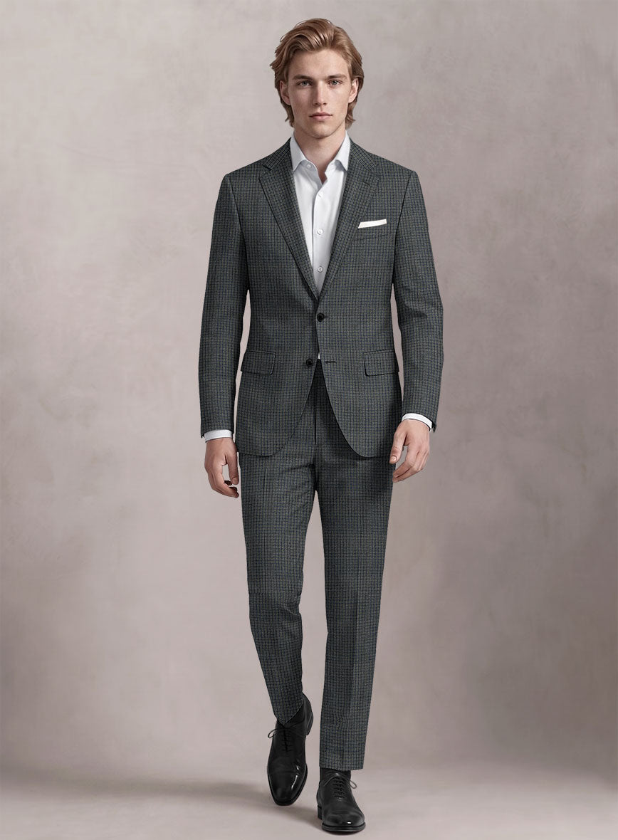 Loro Piana Suitmate Gingham Gray Check Suit - StudioSuits