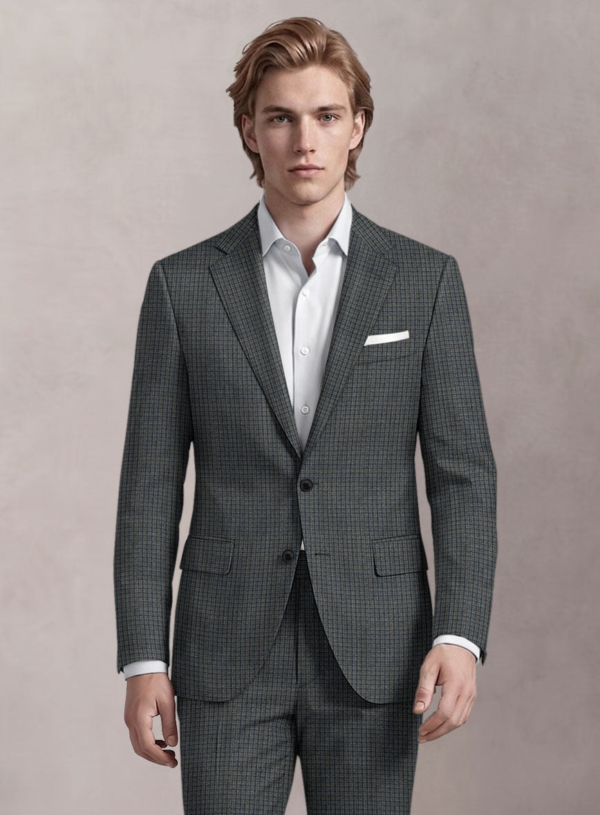 Loro Piana Suitmate Gingham Gray Check Suit - StudioSuits
