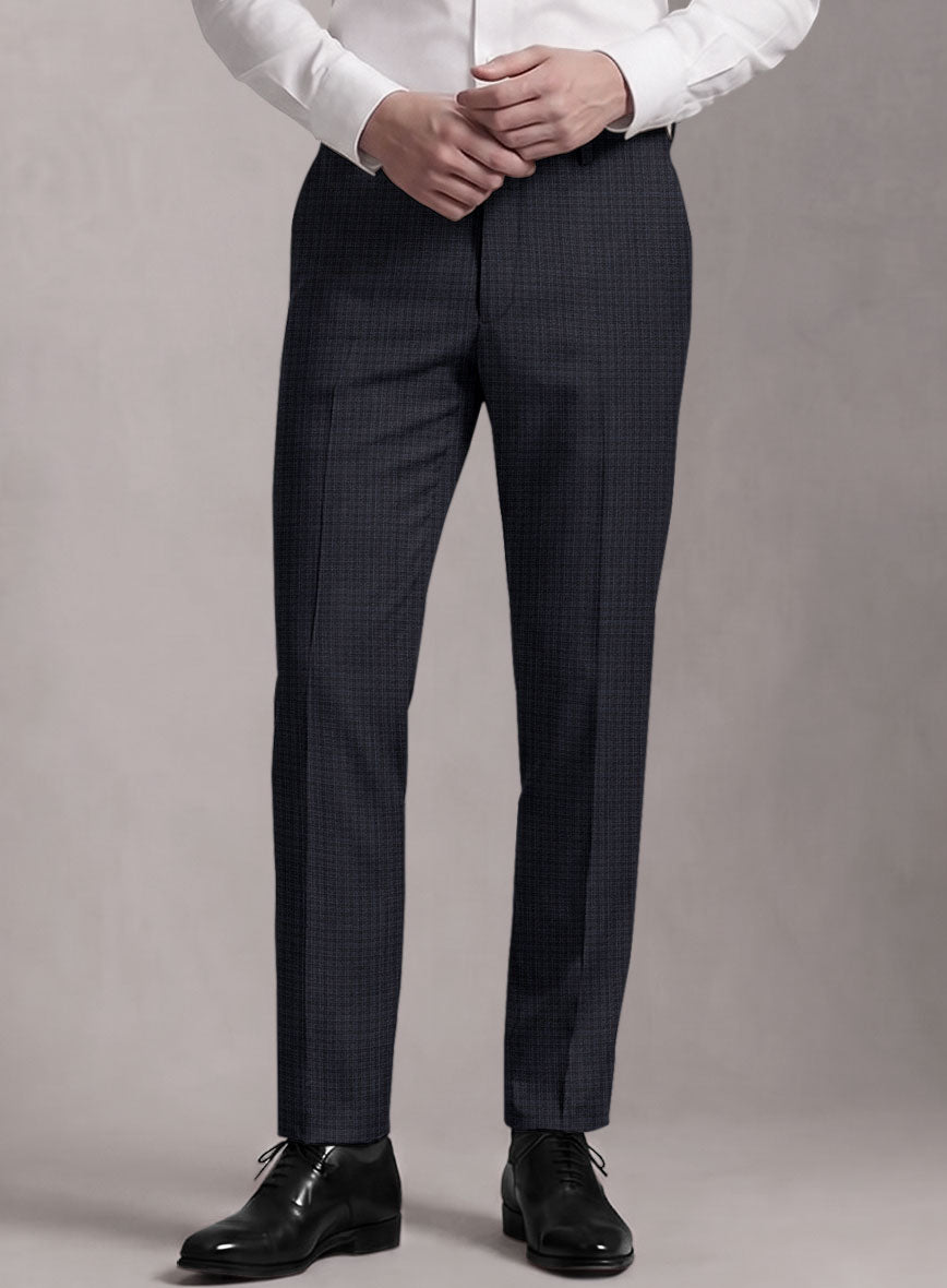 Loro Piana Suitmate Gingham Navy Blue Check Suit - StudioSuits