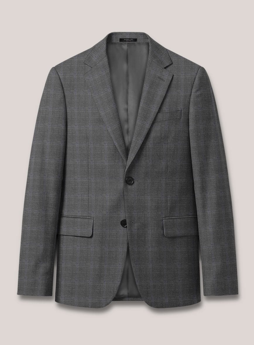 Loro Piana Suitmate Gray Check Jacket - StudioSuits
