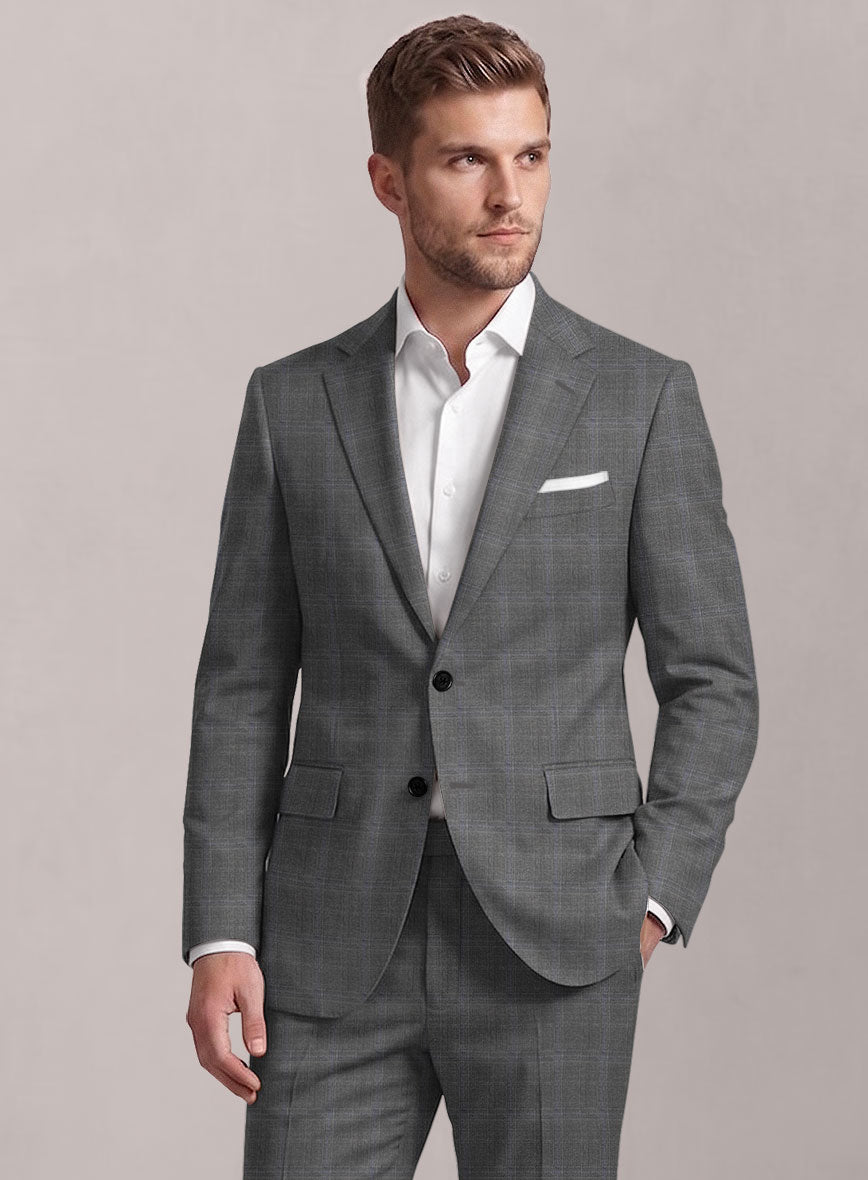 Loro Piana Suitmate Gray Check Jacket - StudioSuits