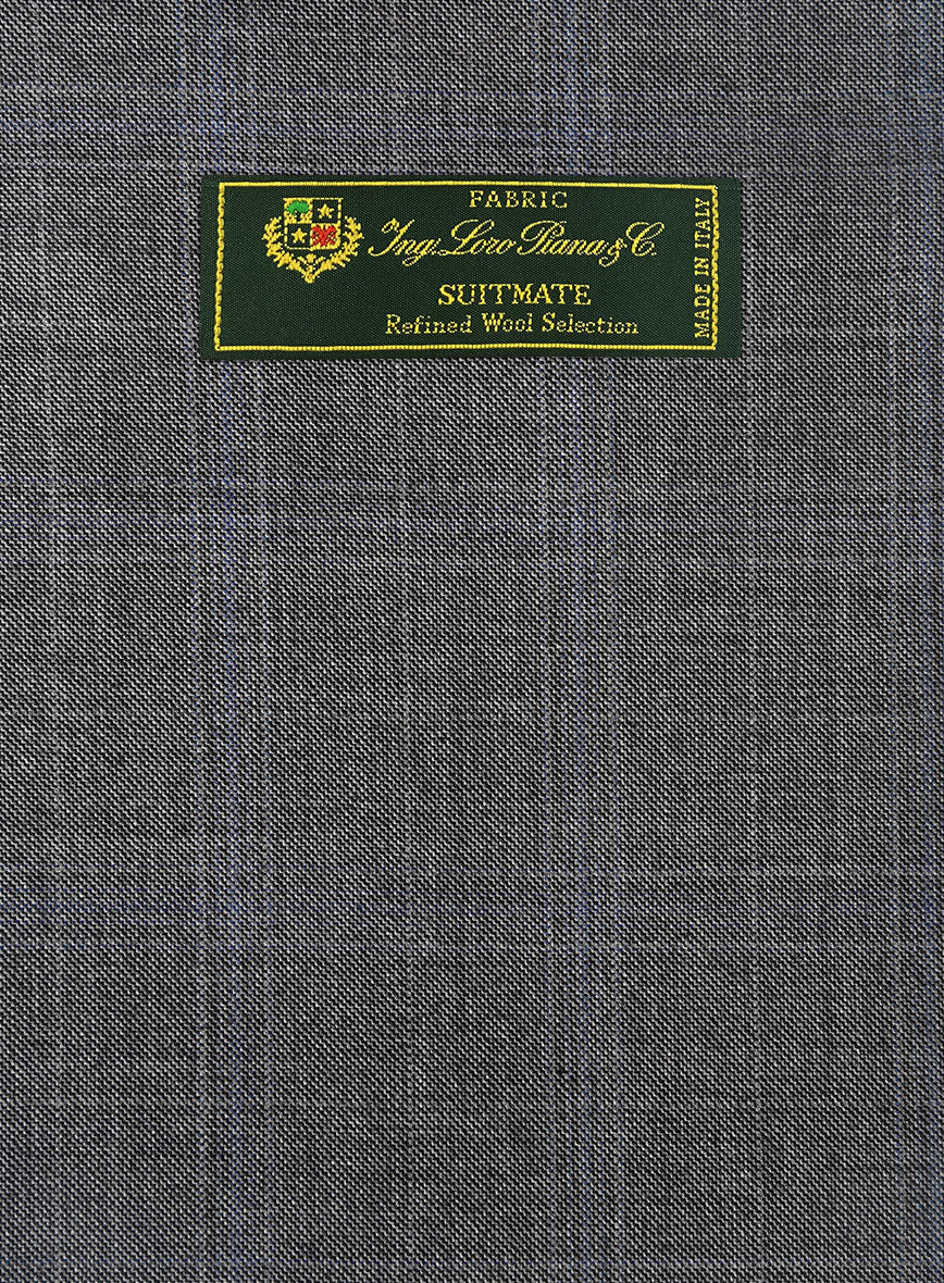 Loro Piana Suitmate Navy Blue Check Pants - StudioSuits