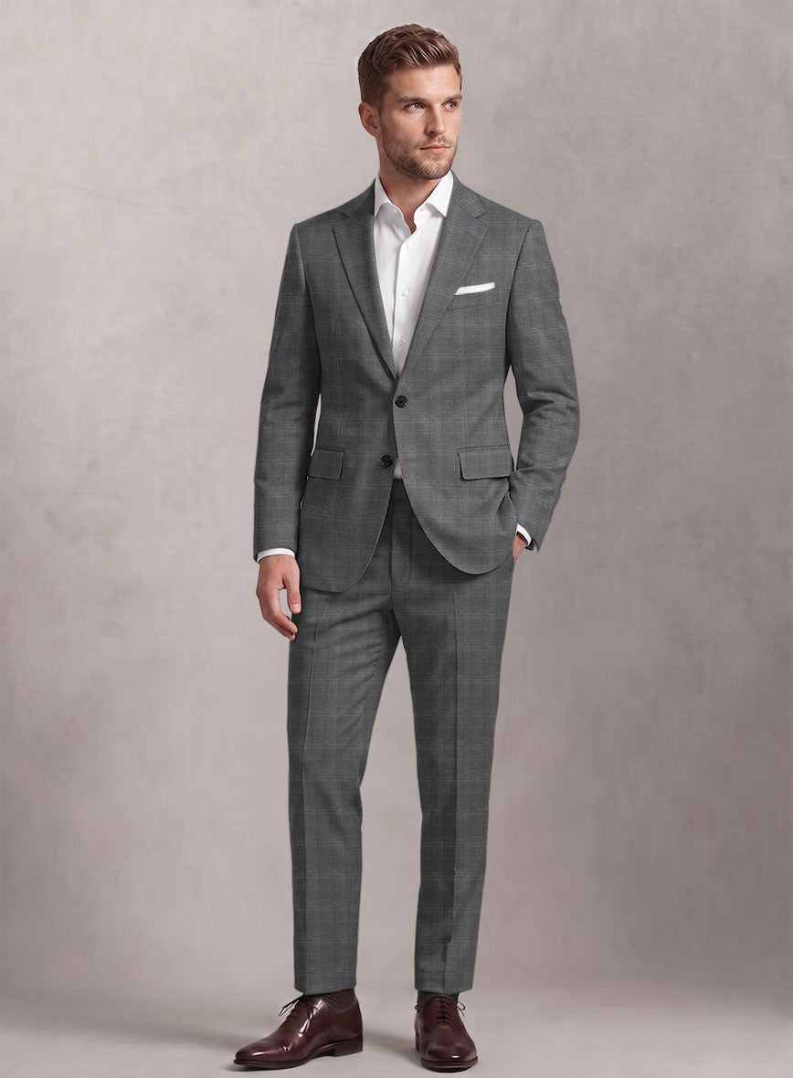 Loro Piana Suitmate Gray Check Suit - StudioSuits