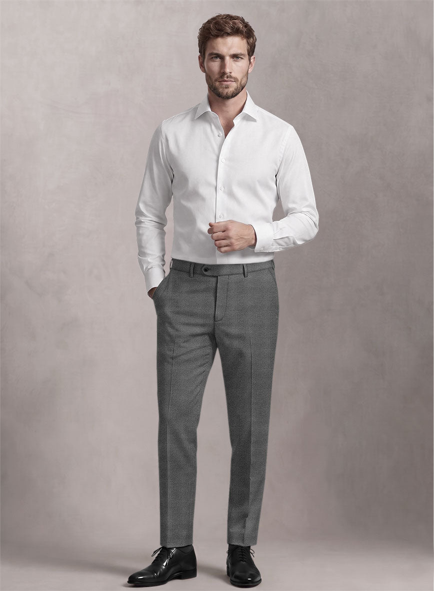 Loro Piana Suitmate Gray Glen Pants - StudioSuits