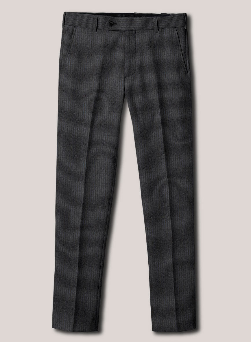 Loro Piana Suitmate Gray Herringbone Stripe Suit - StudioSuits