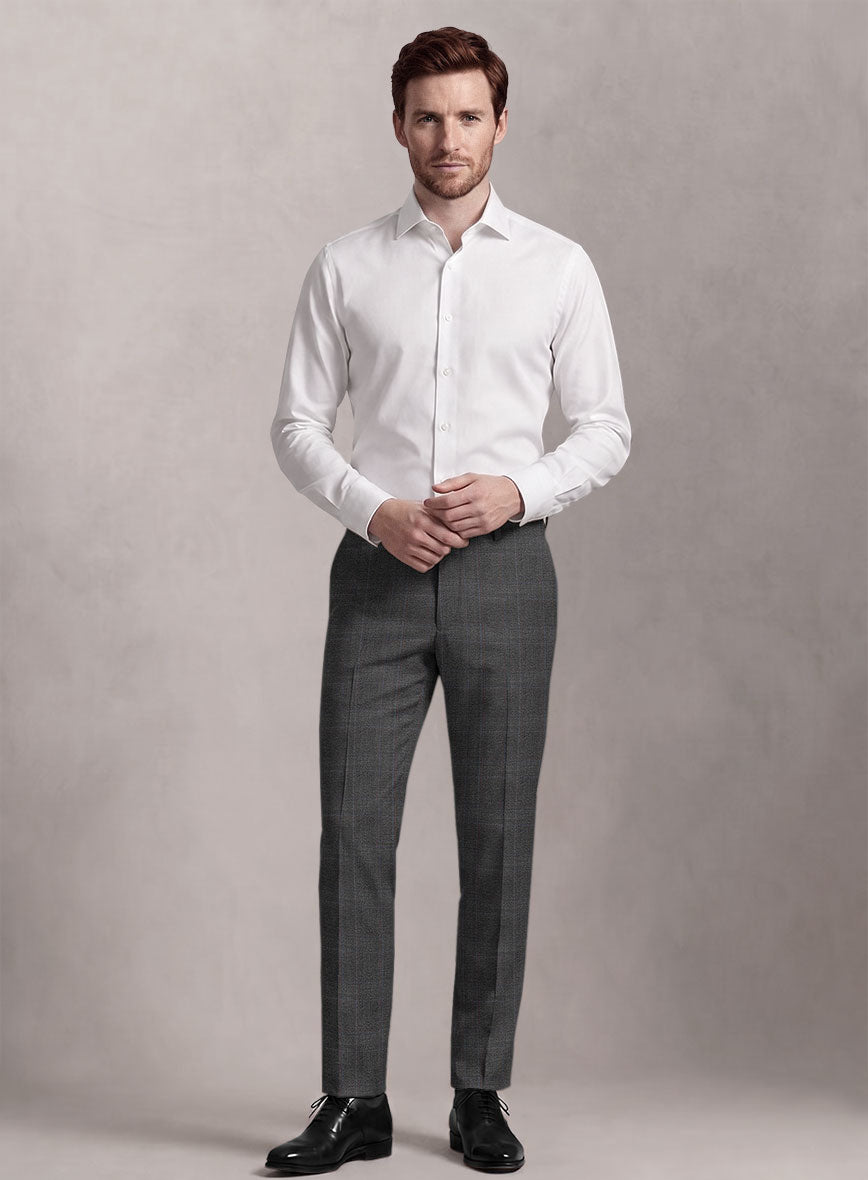 Loro Piana Suitmate Gray Tartan Pants - StudioSuits