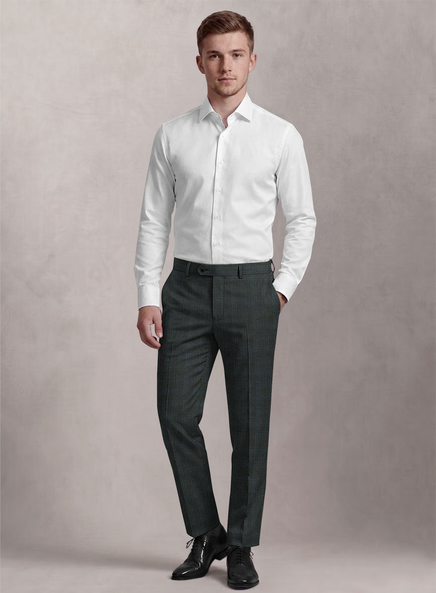 Loro Piana Suitmate Green Check Pants - StudioSuits