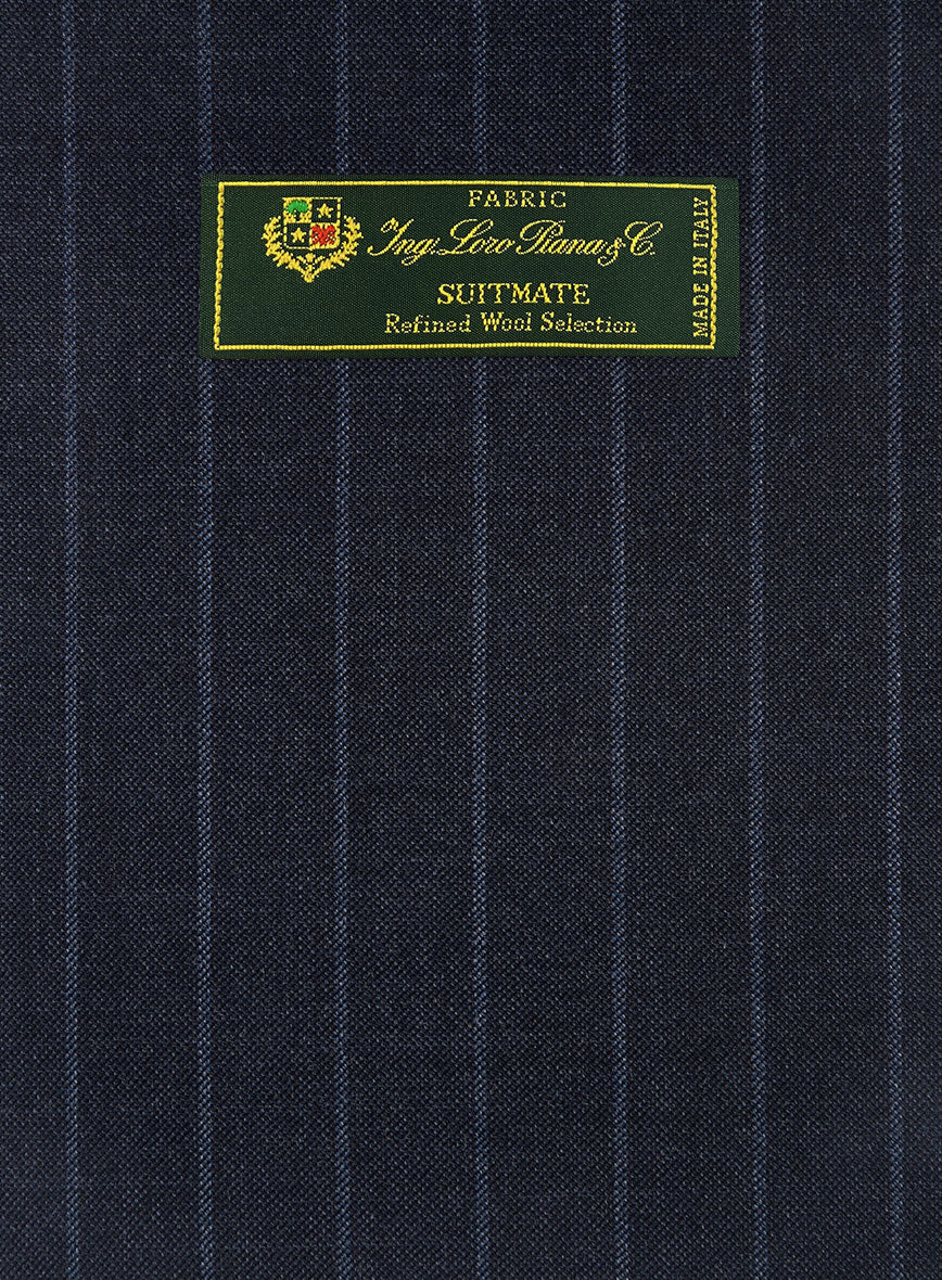 Loro Piana Suitmate Indigo Blue Stripe Suit - StudioSuits