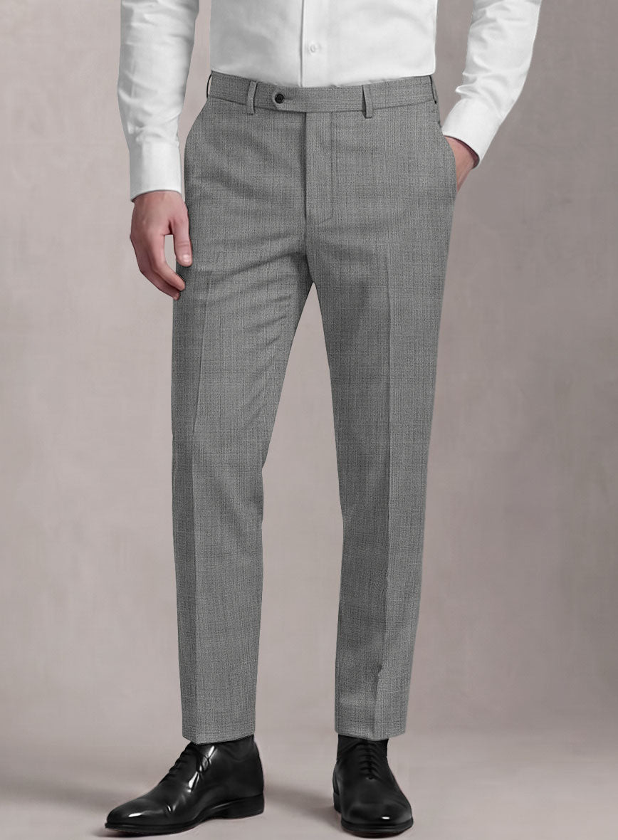 Loro Piana Suitmate Light Gray Glen Pants - StudioSuits