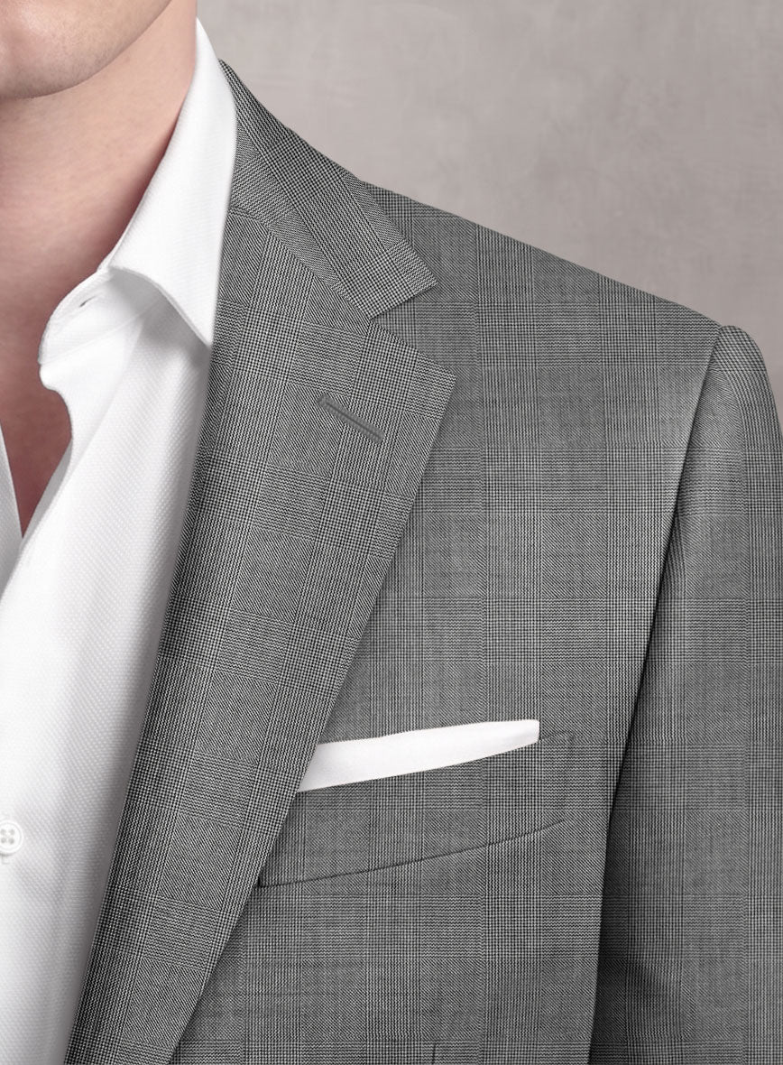 Loro Piana Suitmate Light Gray Glen Suit - StudioSuits