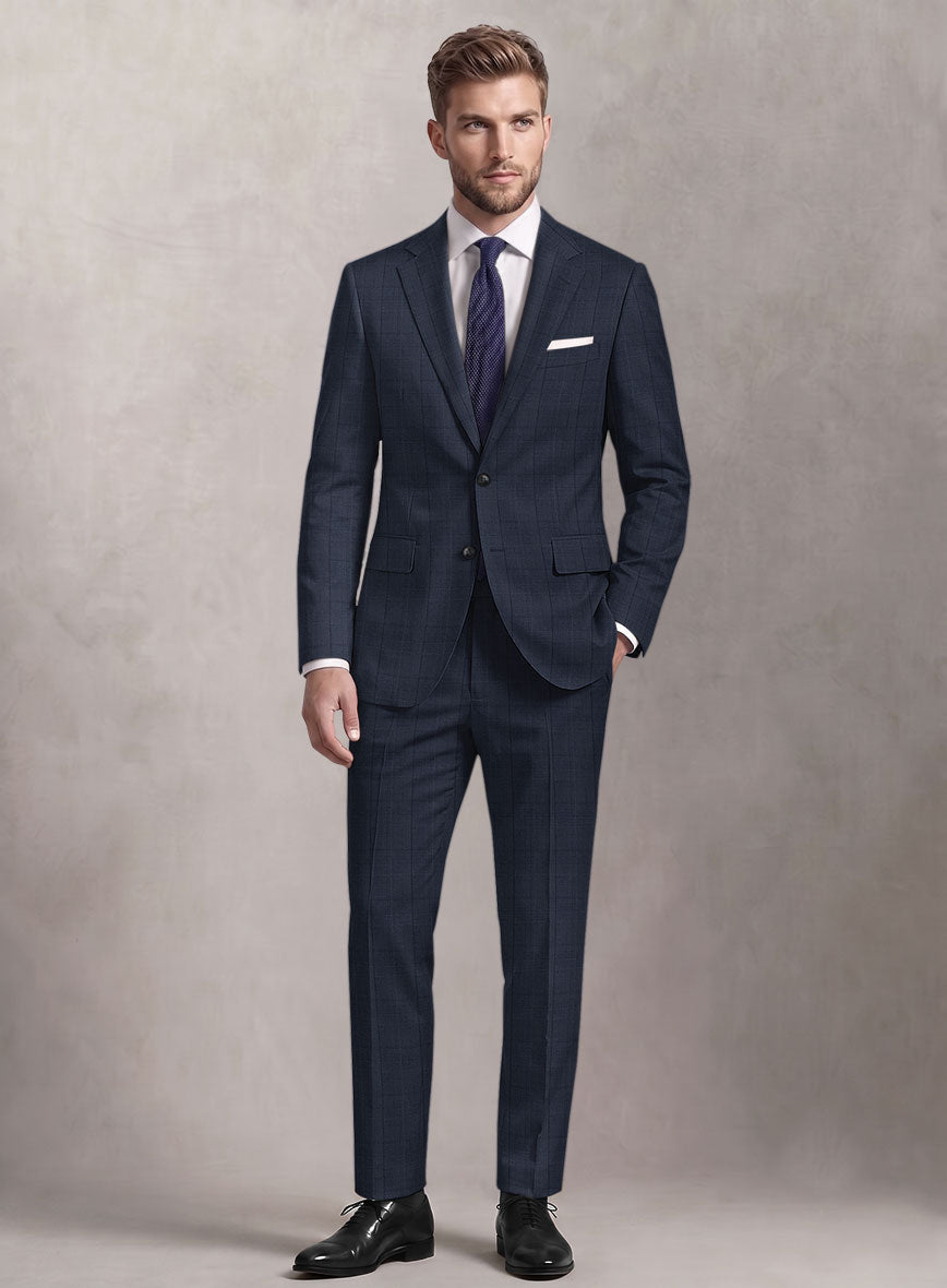 Loro Piana Suitmate Oxford Blue Check Suit - StudioSuits
