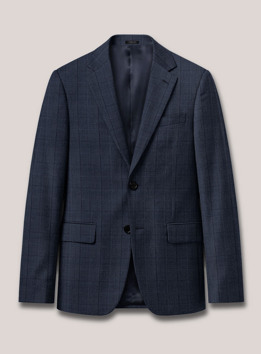Loro Piana Suitmate Oxford Blue Check Jacket - StudioSuits