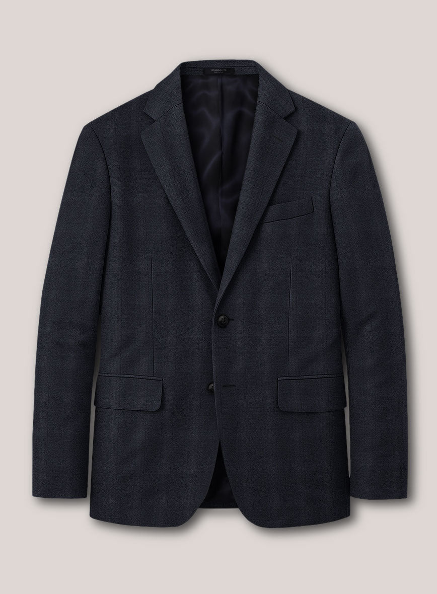 Loro Piana Suitmate Oxford Blue Glen Jacket - StudioSuits