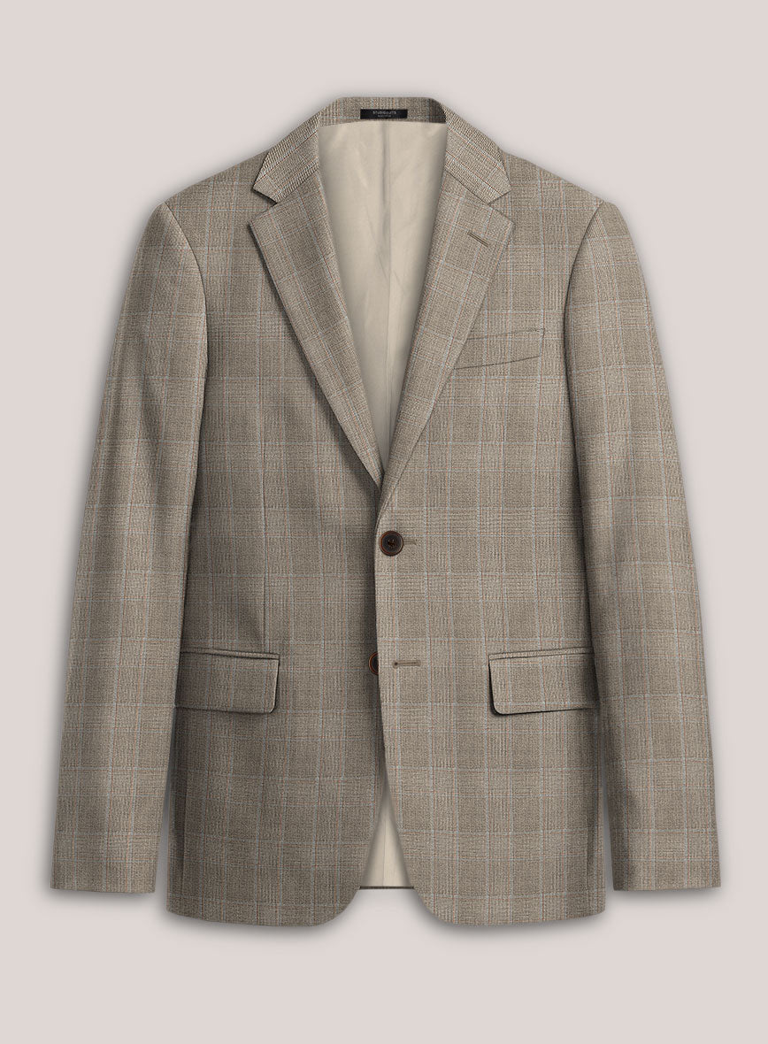 Loro Piana Suitmate Sandstone Tartan Jacket - StudioSuits