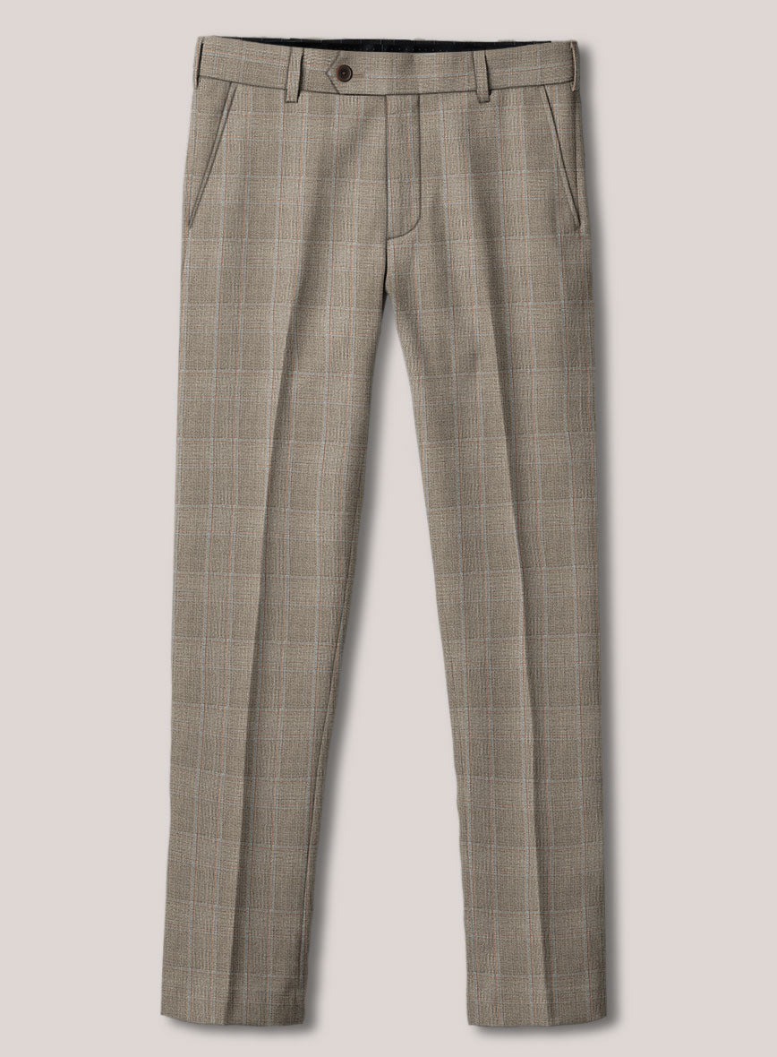 Loro Piana Suitmate Sandstone Tartan Pants - StudioSuits