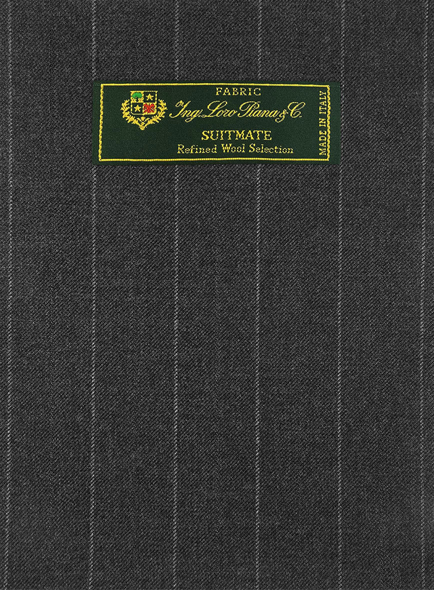 Loro Piana Suitmate Slate Gray Stripe Jacket - StudioSuits