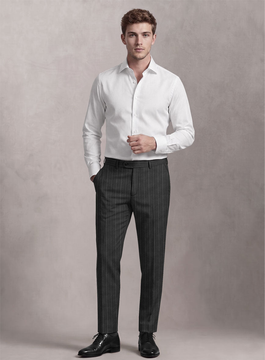 Loro Piana Suitmate Slate Gray Stripe Suit - StudioSuits