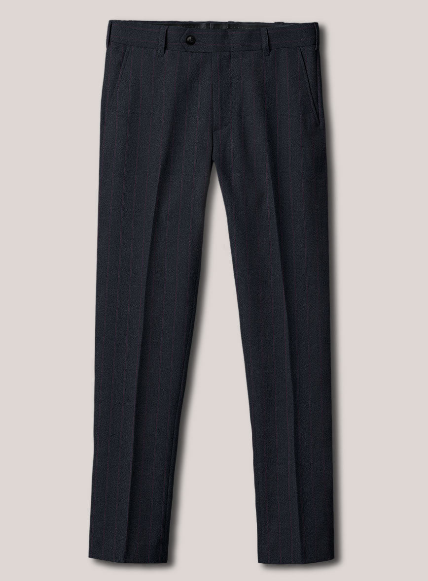 Loro Piana Suitmate Stripe Blue Pants - StudioSuits