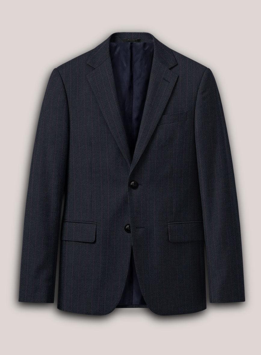Loro Piana Suitmate Stripe Blue Jacket - StudioSuits