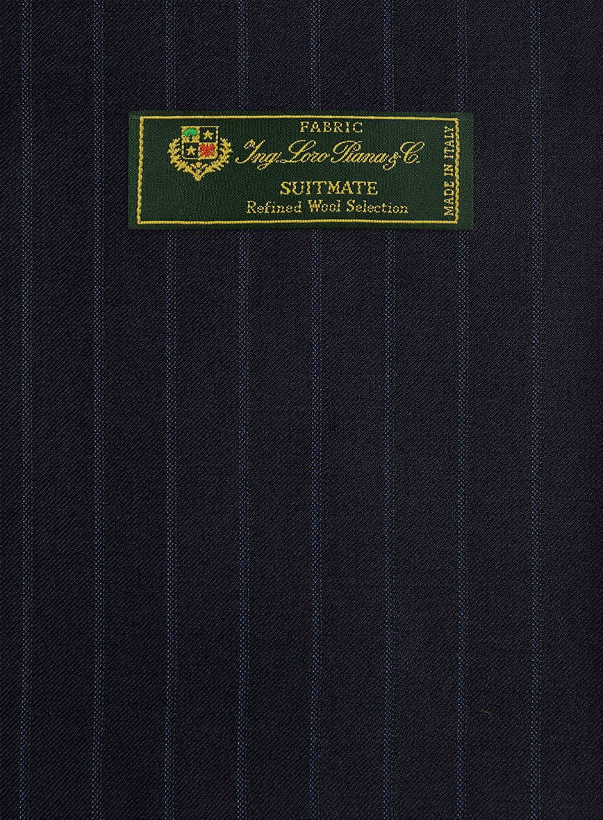 Loro Piana Suitmate Stripe Dark Blue Pants - StudioSuits
