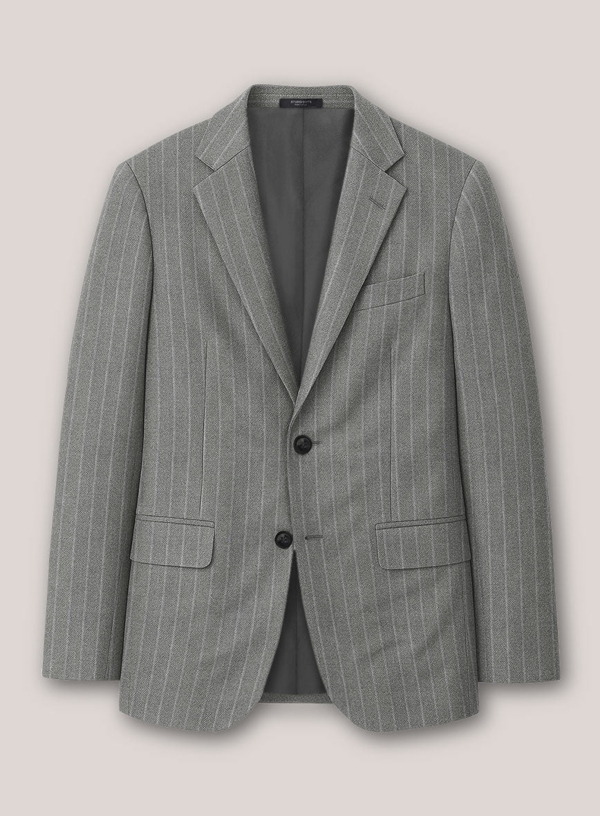 Loro Piana Suitmate Stripe Gray Suit - StudioSuits