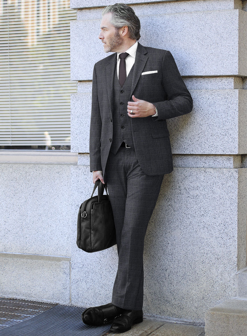 LARDINI loro piana ダークグレー スーツ 46 LARDINI loro piana ダークグレー スーツ 46 SUITS ADVANCE