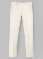 Loro Piana Bianchi Wool Silk Linen Pants - StudioSuits