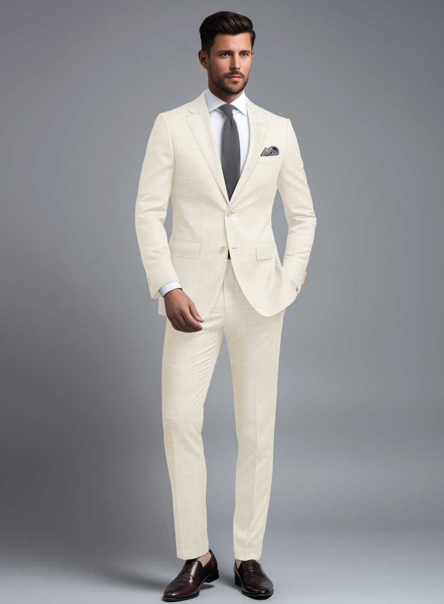 Loro Piana Bianchi Wool Silk Linen Suit - StudioSuits