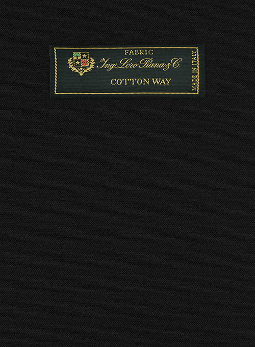 Loro Piana Black Cotton Suit - StudioSuits